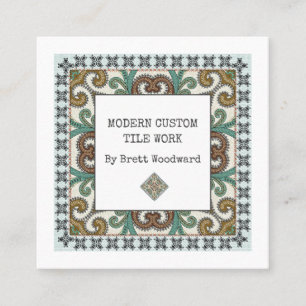 Cartão de visita de Quadrado de Tiler Profissional