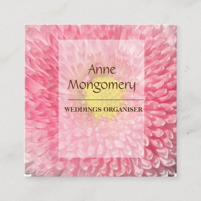 Cartão de visita de Quadrado Elegante (Frente)