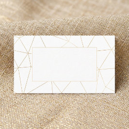 Cartão de visita de quadro de ouro geométrico