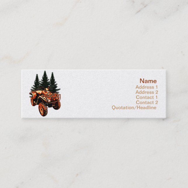 Cartão de visita de quatro rodas (Frente)