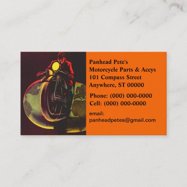 Cartão de visita de rachadura do globo da (Frente)