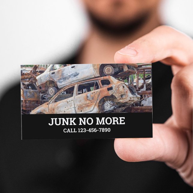 Cartão de visita de Reciclagem de Remoção Automáti (Car Junk Business Cards)