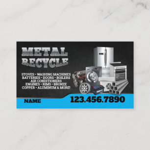 Cartão de Visita de Reciclagem de Sucata Metálica