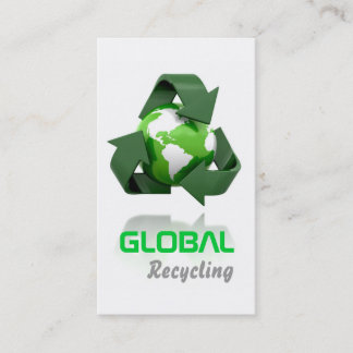 Cartão de visita de Reciclagem Empresa