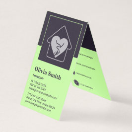 Cartão de visita de rede profissional de assistênc