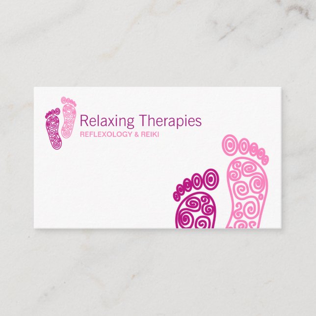 Cartão de visita de Reflexologia (Frente)