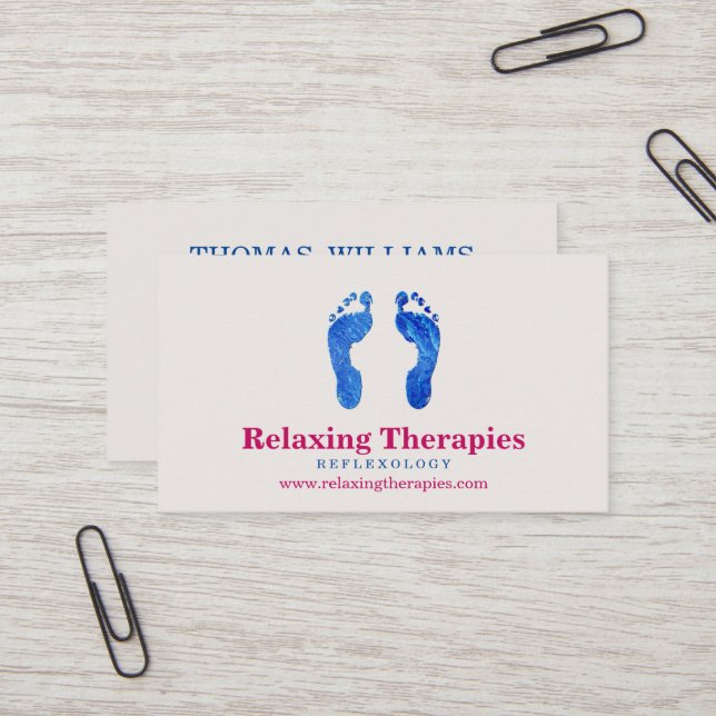 Cartão de visita de Reflexologia (Frente/Verso In Situ)