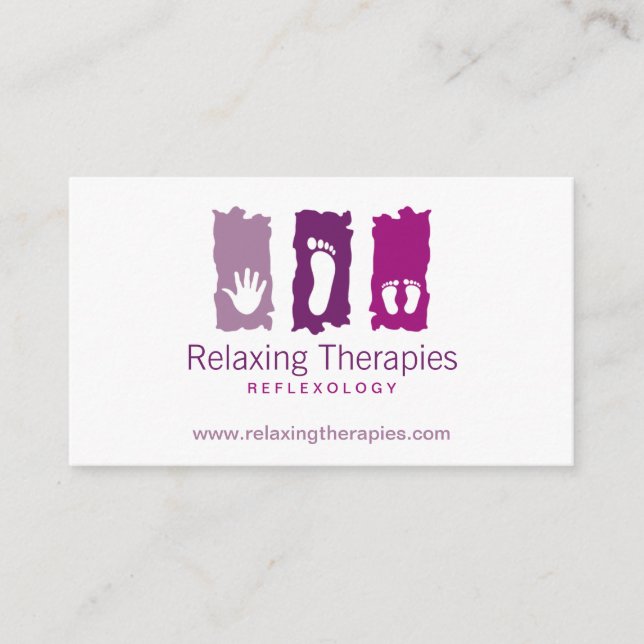Cartão de visita de Reflexologia (Frente)