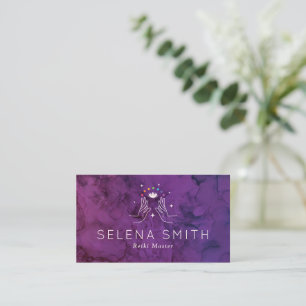 Cartão de visita de Reiki com Chakras
