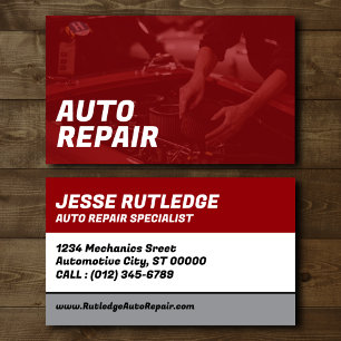 Cartão de Visita de Reparação Automotiva