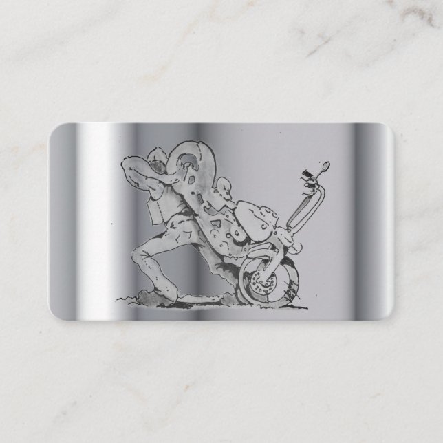 Cartão de visita de reparação de motocicleta (Frente)