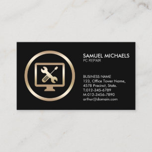 Cartão de Visita de Reparação de PC Ícone de Ferra