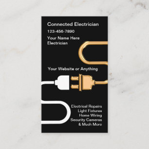 Cartão de visita de Reparações Elétricas Eletricas