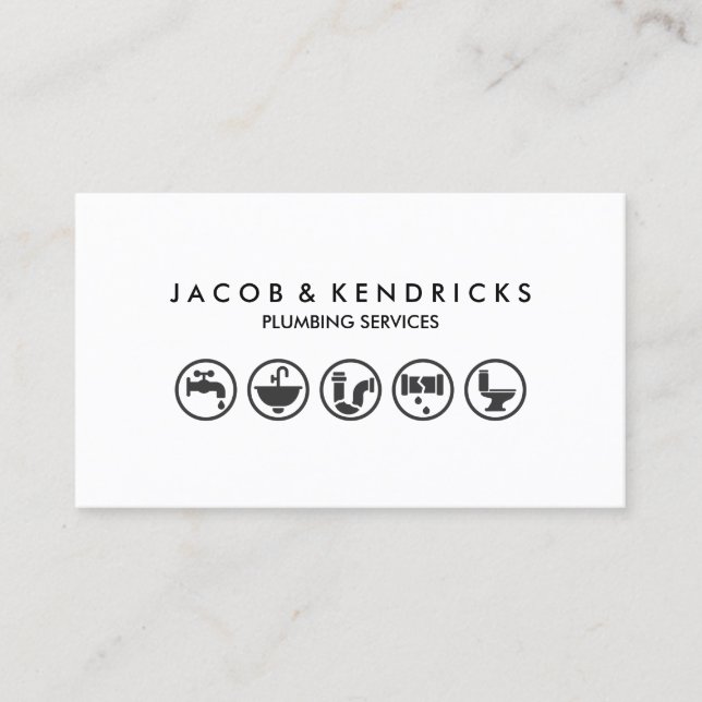 Cartão de visita de Reparo da Casa de Canalização (Frente)