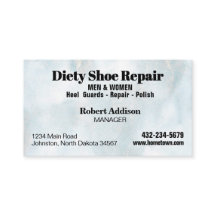 Cartão de visita de Reparo de Calçado Cobbler Prof