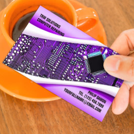 Cartão de visita de Reparo de Computador Puro