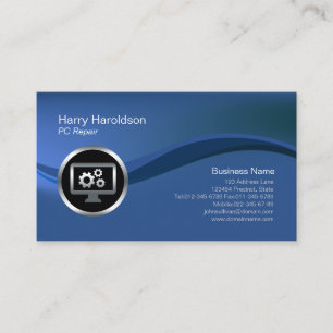 Cartão de visita de Reparo de PC com Ícones de e