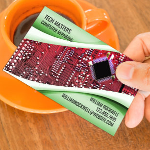 Cartão de visita de reparo do computador