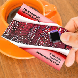 Cartão de visita de reparo do computador