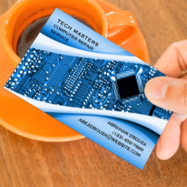 Cartão de visita de reparo do computador
