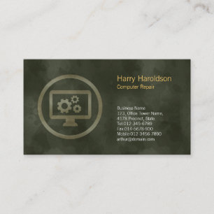 Cartão de visita de Reparo do Computador com Ícone