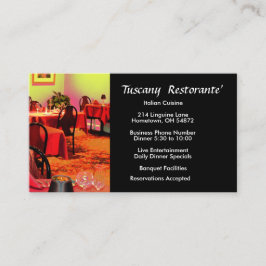Cartão de Visita de Restaurante