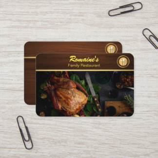 cartão de visita de restaurante familiar