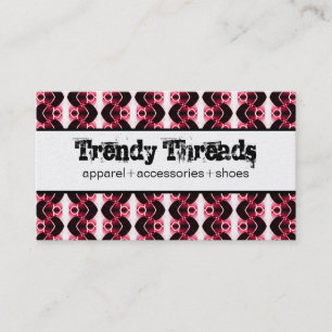 Cartão de visita de Retro Azzling, Rosa