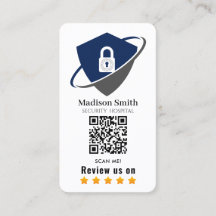 Cartão de visita de revisão de código QR do HOSPIT