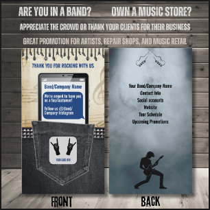 Cartão de visita de Rock & Roll Musical