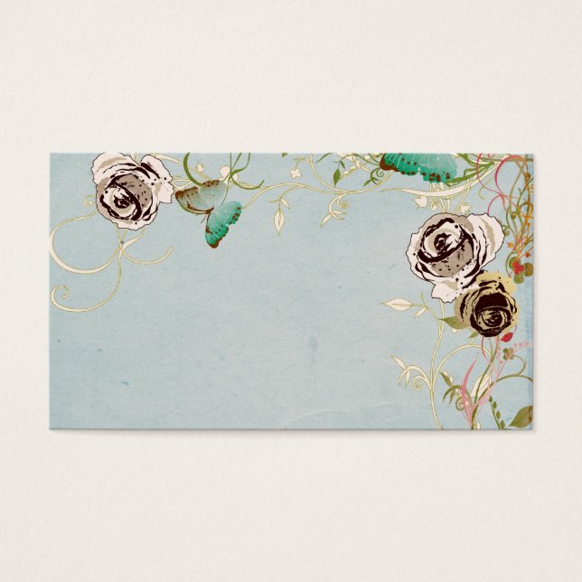 Cartão de visita de rosas retrorreflectores (Frente)