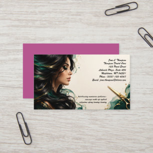 💇♀️ Cartão de Visita de Salão de Beleza Luxuoso