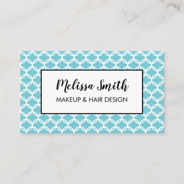 Cartão de visita de Salão de Cabelo Artista Geomét (Frente)