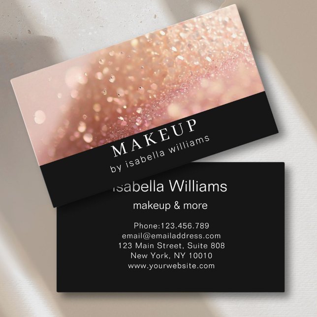 Cartão de visita de Salão Glitter (Glitter Salon Business Card)