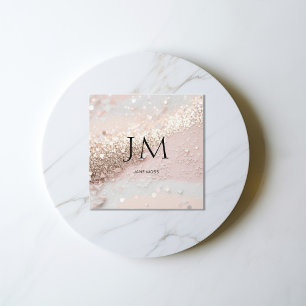 Cartão de visita de Salão Moderno Glitter