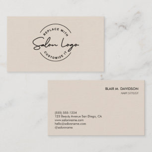 Cartão de Visita de Salão Personalizado Logotipo d