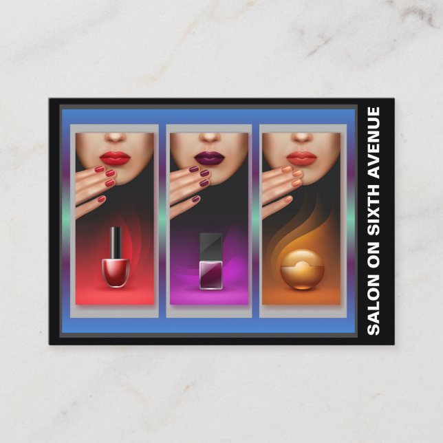 Cartão de visita de Salão sofisticado (Frente)