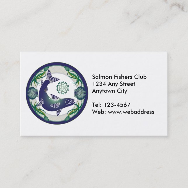 Cartão de visita de salmão (Frente)