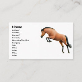 Cartão de visita de salto do cavalo da baía