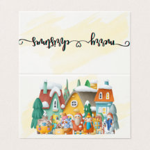 cartão de visita de saudação de Natal 3D