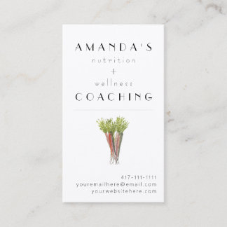 Cartão de visita de saúde e bem-estar personalizad
