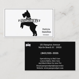 Cartão de visita de Schnauzer Pet Groomer/ Vet