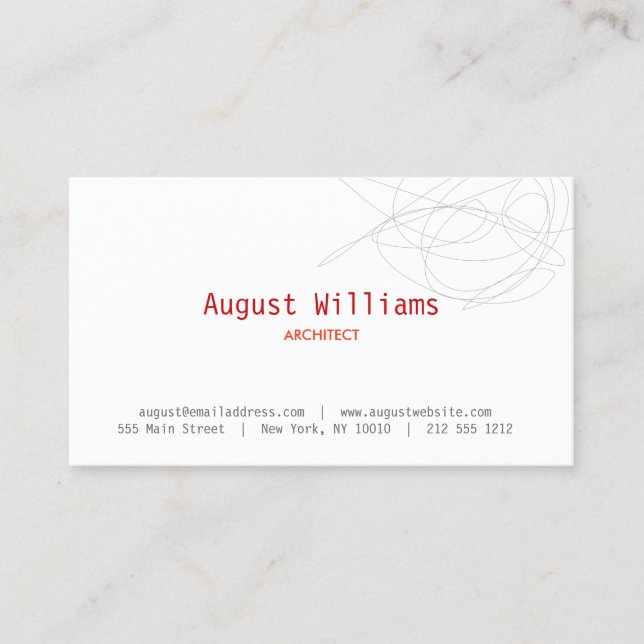 CARTÃO DE VISITA DE SCRIBBLE DO DESIGNER (Frente)