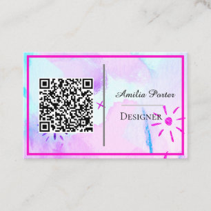 Cartão de visita de Script do Designer de Código Q