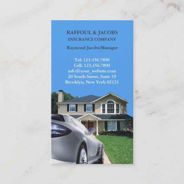 Cartão de visita de Seguros (Frente)