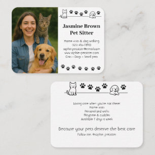 Cartão de visita de Separador de Pet Personalizado