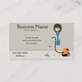 Cartão de visita de serviço de limpeza