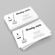 Cartão de visita de Serviço de Limpeza