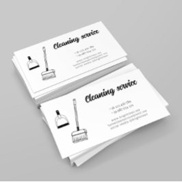 Cartão de visita de Serviço de Limpeza