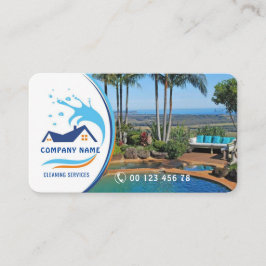 Cartão de visita de serviço de limpeza